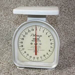 Vintage Pelouze Deluxe Wayette 25 lb Mechanical Kitchen Postal Scale Model Y400